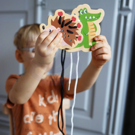 KLASIKINIS PASAULIS Mediniai nėriniai Susipynę Sriegimo Gyvūnų virvė 10 vnt.