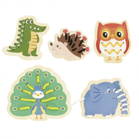 KLASIKINIS PASAULIS Mediniai nėriniai Susipynę Sriegimo Gyvūnų virvė 10 vnt.