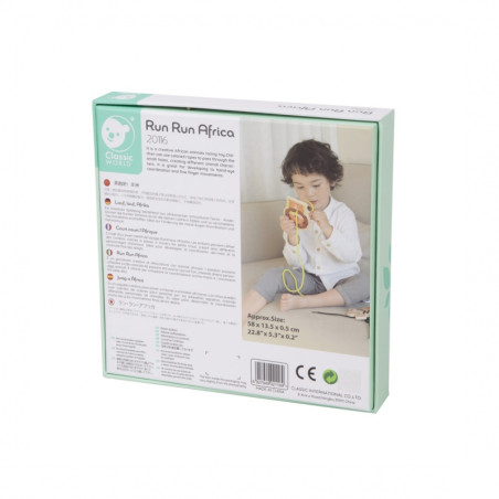 CLASSIC WORLD Mediniai batų raišteliai susipynę sriegimo gyvūnai Afrika 10 vnt.