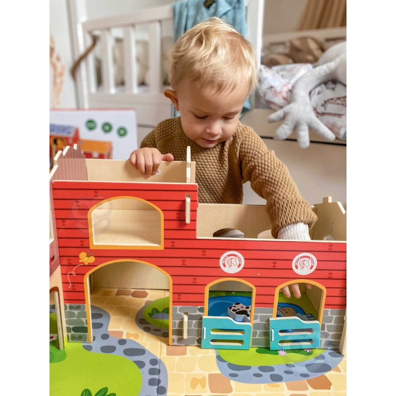 WOOPIE GREEN Mega Farm Animal Figures Stable Cowshed Henhouse 18 pcs.