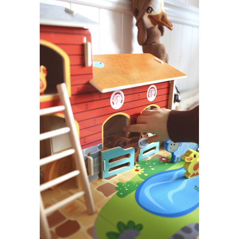 WOOPIE GREEN Mega Farm Animal Figures Stable Cowshed Henhouse 18 pcs.