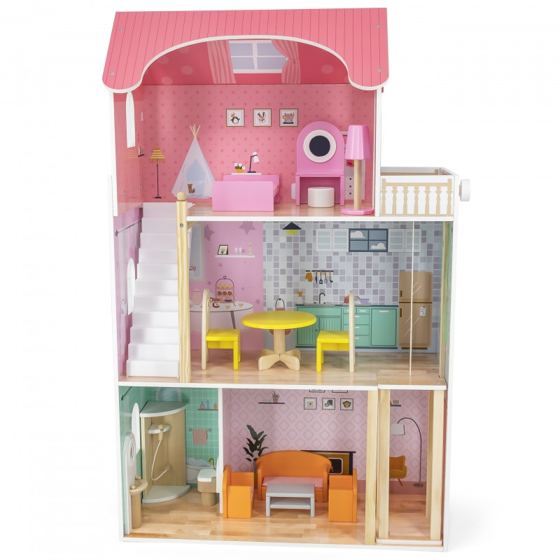 VIGA Duży Drewniany Domek dla Lalek