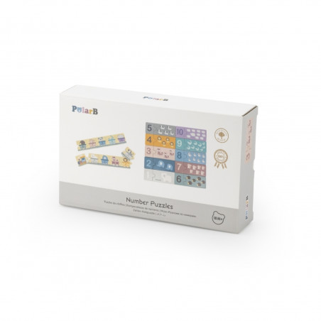 VIGA PolarB Drewniane Puzzle Numeryczne Cyferki Montessori