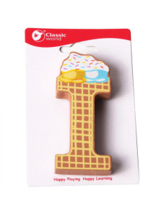 Деревянная буква I КЛАССИЧЕСКОГО МИРА