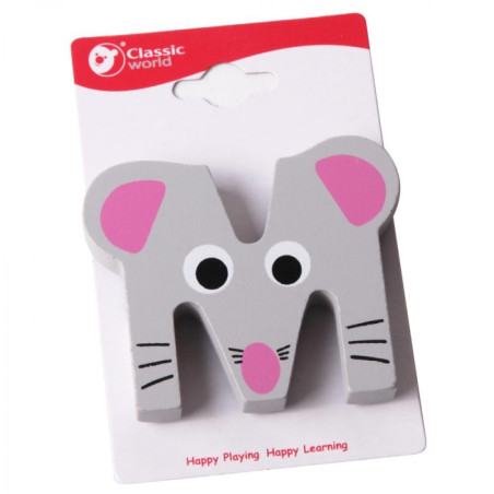 Деревянная буква М КЛАССИЧЕСКОГО МИРА