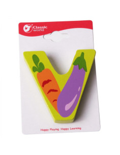 Деревянная буква V КЛАССИЧЕСКОГО МИРА