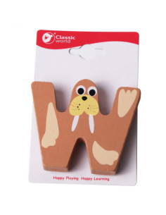 Деревянная буква W КЛАССИЧЕСКОГО МИРА