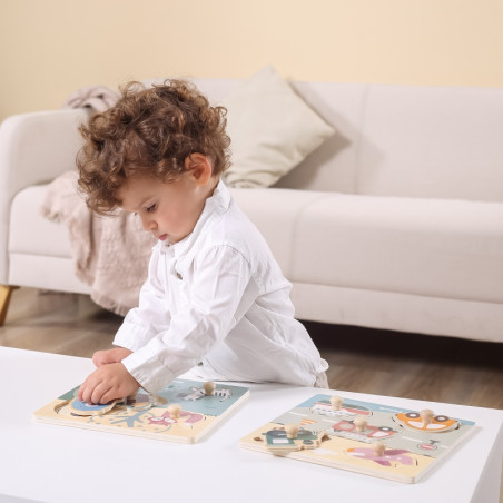 VIGA PolarB medinė dėlionė Gyvūnai su nykščio segtukais