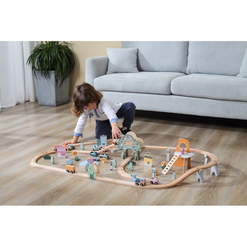 VIGA PolarB medinis vaikiško traukinio bėgis, 90 vnt.