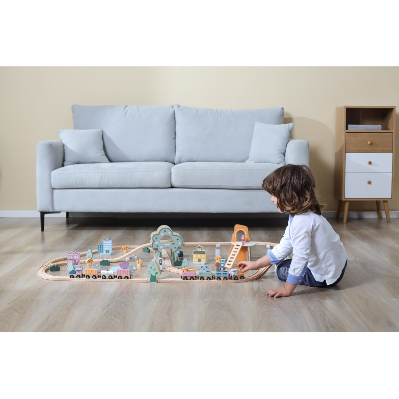 VIGA PolarB medinis vaikiško traukinio bėgis, 90 vnt.