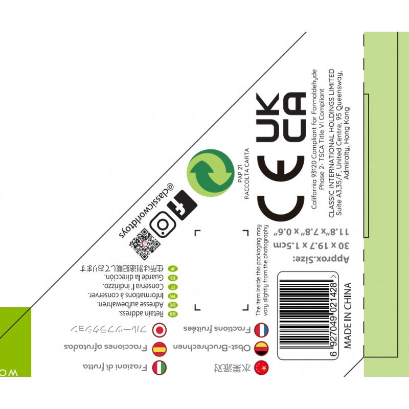 CLASSIC WORLD Wooden Fruits for Cutting with Velcro + Learning Fractions and Division MONTESSORI 23 pcs.