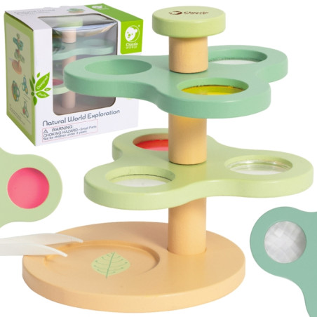 CLASSIC WORLD mikroskopas 2in1 didinamasis stiklas vaikams gamtos pasaulio tyrinėjimui