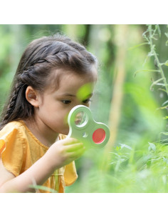 CLASSIC WORLD mikroskopas 2in1 didinamasis stiklas vaikams gamtos pasaulio tyrinėjimui 2