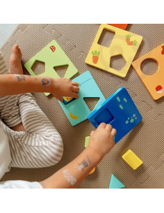 TOOKY TOY Montessori dėlionė gyvūnų formos ir spalvos 6 FSC lentos 2