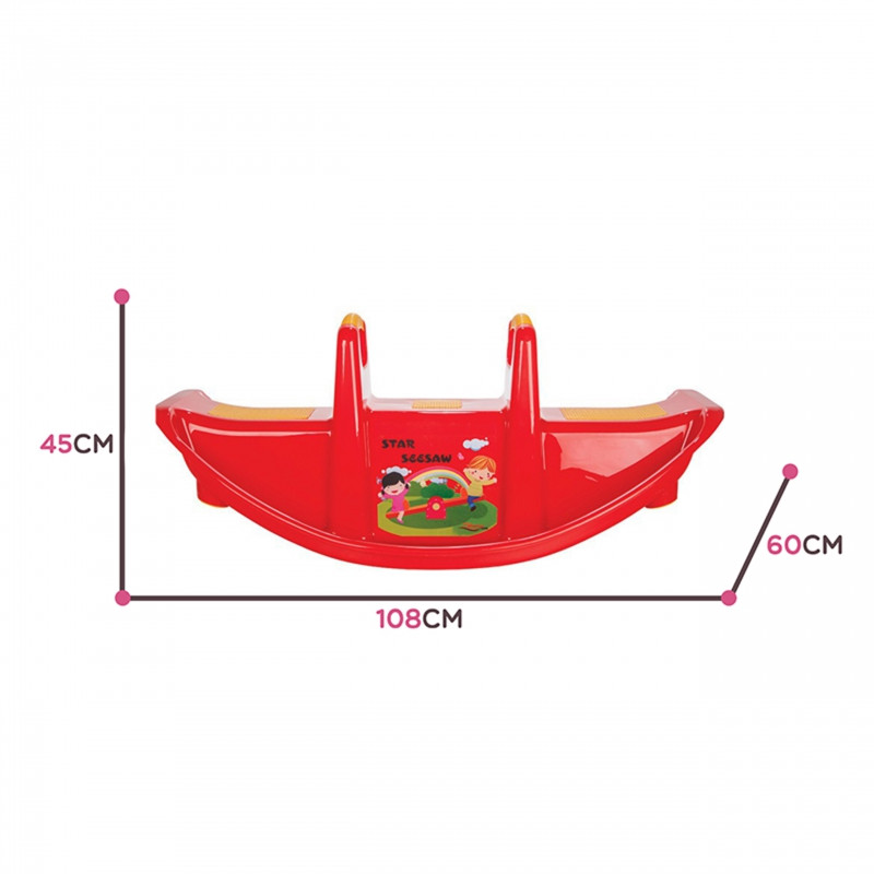 WOOPIE Multiplayer Rocker STAR Lygiavertis Swing Red