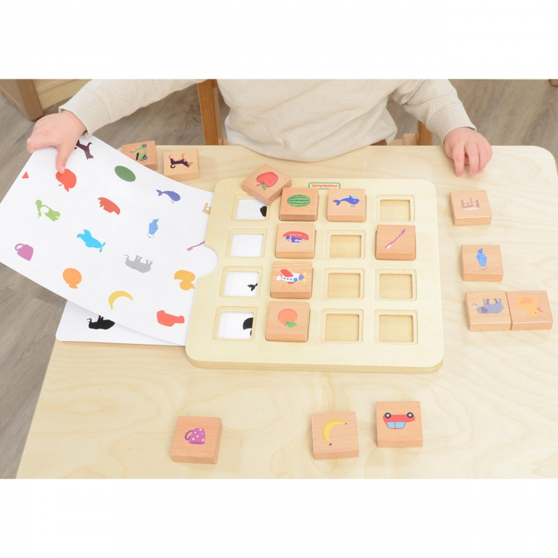 MASTERKIDZ Match Shadows Pairing Objektų atpažinimas Montessori