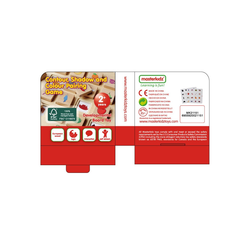 MASTERKIDZ Игра «Тени в паре» Монтессори-игра «Распознавание предметов»