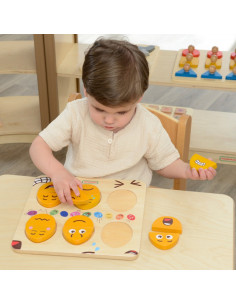 Доска для развития эмоций "Деревянные яйца" от MASTERKIDZ - Какой юмор? Монтессори 2