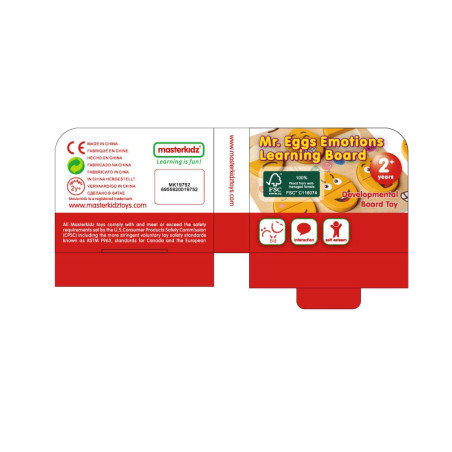 MASTERKIDZ lenta emocijų mokymuisi Mediniai kiaušiniai koks humoras? Montessori