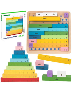 TOOKY TOY Деревянная математическая доска для обучения счёту.