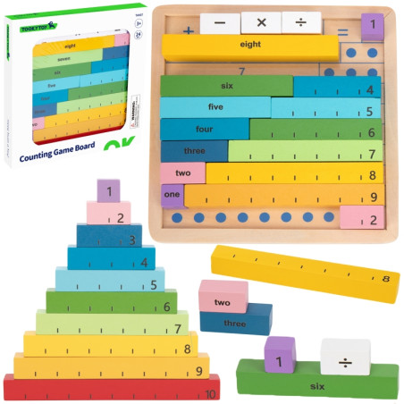 TOOKY TOY medinė matematikos lenta mokymosi skaičiavimo abakas