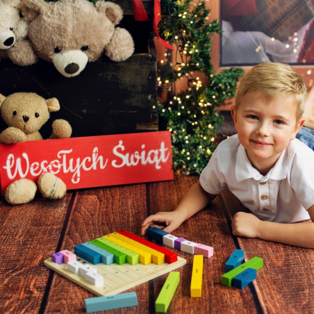 TOOKY TOY medinė matematikos lenta mokymosi skaičiavimo abakas