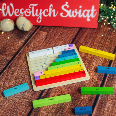 TOOKY TOY medinė matematikos lenta mokymosi skaičiavimo abakas