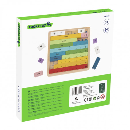 TOOKY TOY medinė matematikos lenta mokymosi skaičiavimo abakas