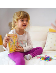 Деревянный пазл "Геоплан с резинками" WOOPIE GREEN, 69 деталей, сертифицирован FSC 2