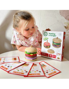 Деревянный пазл "Ресторан бургеров" WOOPIE GREEN для детей, 15 деталей, сертифицирован FSC 2