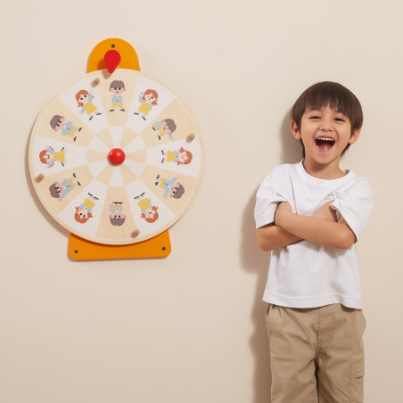 VIGA sieninės lentos ratas Parodykite emocijas FSC Montessori sertifikatas VIGA sieninės lentos ratas Parodykite emocijas FSC Montessori sertifikatas
