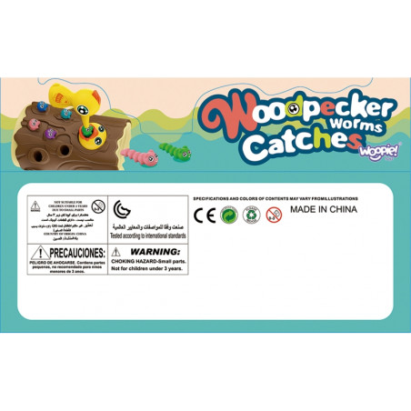 WOOPIE Магнитная аркадная игра «Поймай жука»: 2 дятла + 10 жуков