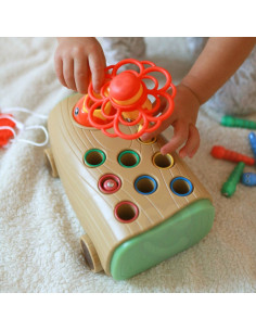 WOOPIE arkadinis žaidimas Woodpecker Worm Hammer 3in1 Baby Puller vežimėlis 2