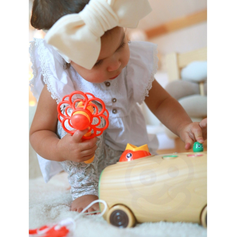 WOOPIE arkadinis žaidimas Woodpecker Worm Hammer 3in1 Baby Puller vežimėlis