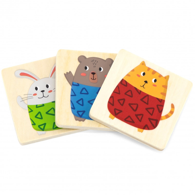 VIGA Деревянный пазл Быстрая игра-головоломка 27 предметов.