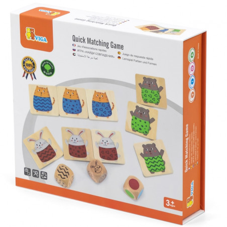 VIGA Деревянный пазл Быстрая игра-головоломка 27 предметов.