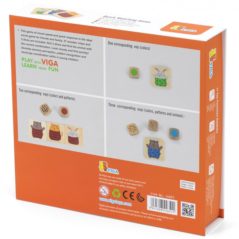 VIGA medinė dėlionė Greitas rungtynių žaidimas 27 vnt.