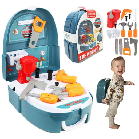 WOOPIE Набор для мастерской «Маленький мастер на все руки» в рюкзаке 18 предметов.