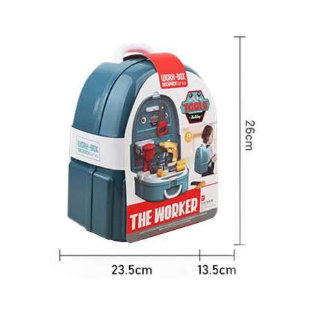 WOOPIE Набор для мастерской «Маленький мастер на все руки» в рюкзаке 18 предметов.