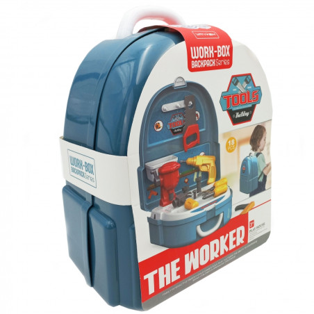WOOPIE Набор для мастерской «Маленький мастер на все руки» в рюкзаке 18 предметов.
