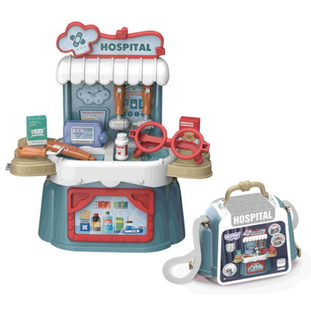 WOOPIE Little Doctor rinkinys lagaminas 3in1 krepšys 21 vnt. WOOPIE Little Doctor rinkinys lagaminas 3in1 krepšys 21 vnt.