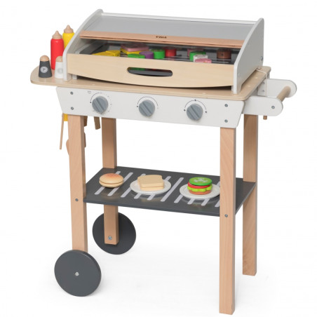 VIGA Большой деревянный гриль для детей + 47 аксессуаров