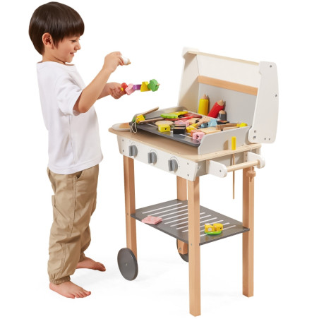 VIGA Большой деревянный гриль для детей + 47 аксессуаров