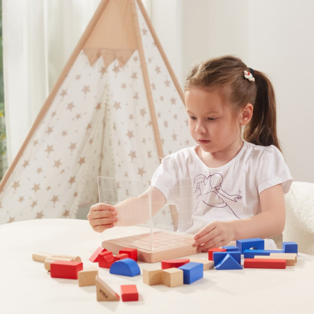 VIGA medinis statybos žaidimas 3D Montessori blokai VIGA medinis statybos žaidimas 3D Montessori blokai