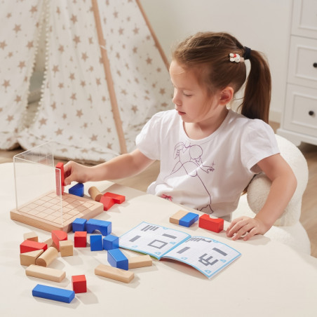VIGA medinis statybos žaidimas 3D Montessori blokai VIGA medinis statybos žaidimas 3D Montessori blokai