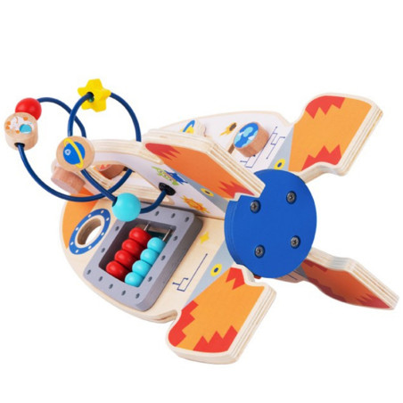 Tooky Toy Didelis medinis mokomasis žaislas daugiafunkcinė raketa Tooky Toy Didelis medinis mokomasis žaislas daugiafunkcinė raketa