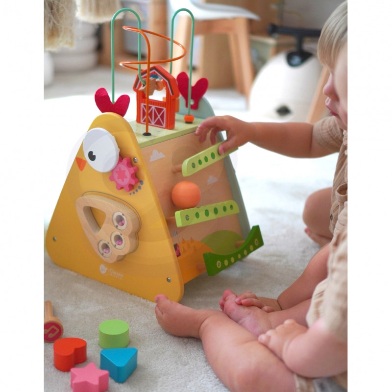 CLASSIC WORLD Montessori Cube 10 in 1 Happy Farm XXL