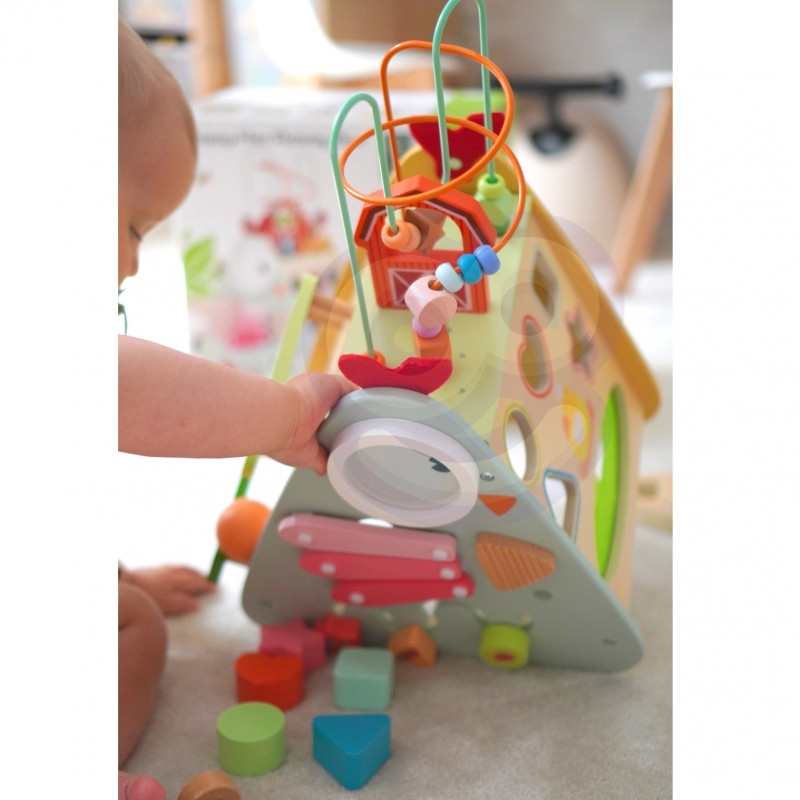 CLASSIC WORLD Montessori Cube 10 in 1 Happy Farm XXL