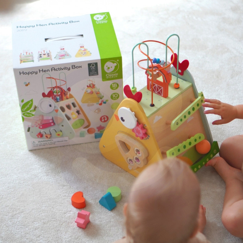 CLASSIC WORLD Montessori Cube 10 in 1 Happy Farm XXL