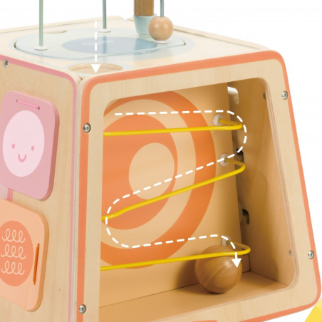 CLASSIC WORLD medinis sensorinis edukacinis kubas 6in1